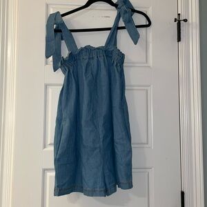 Loose Fitted Shoulder Tie Romper